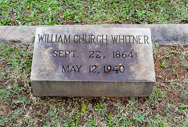 Tombstone of Wm. C. Whitner at Laurelwood Cemetery in Rock Hill, S.C.