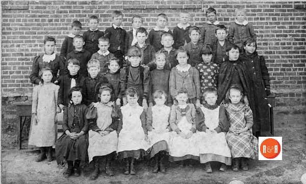 Note that Johnston Hutchison is seated on the first row in the Central School class of 1892.