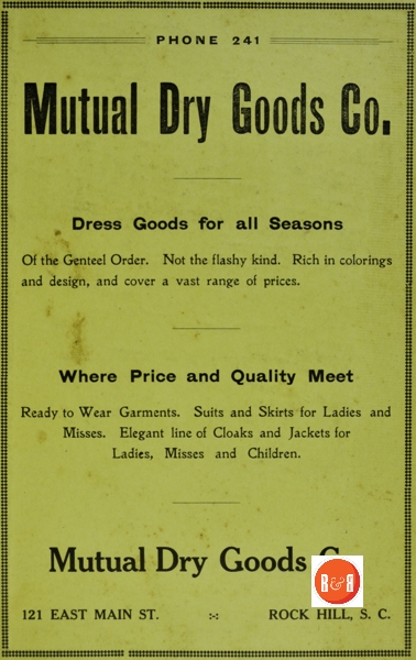An ad for the company from the 1908 RH City Directory