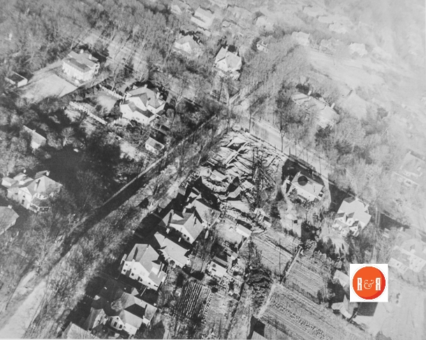 A 1940’s view of the area where this home stands. Note the Barron home has been demolished to make room for the new Pix Theatre on the corner of Oakland and N. Wilson.