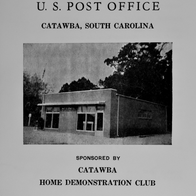 Dedication of the new post office building at Catawba in 1961.
