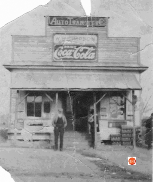 Historic image of the Simpson Store taken in circa 1910.