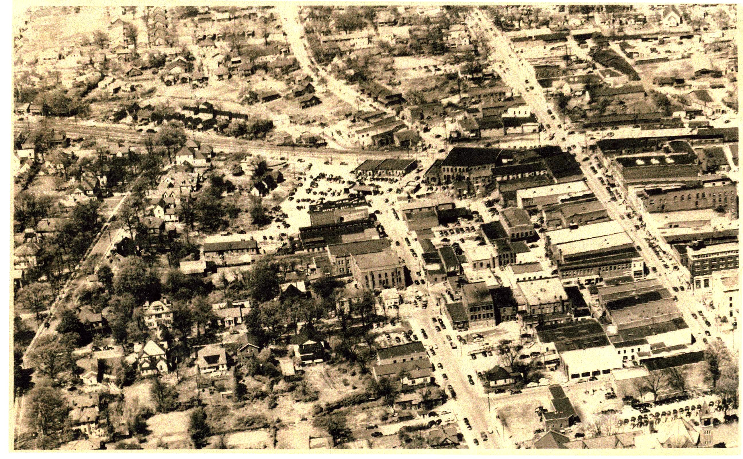 Aerial View of Uptown Rock Hill SC