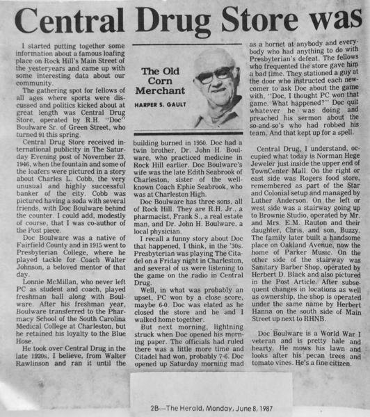 Central Drug Store Article
