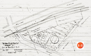 Survey of the property sold by the City of Rock Hill in 1913 for commercial expansion along West Black Street.
