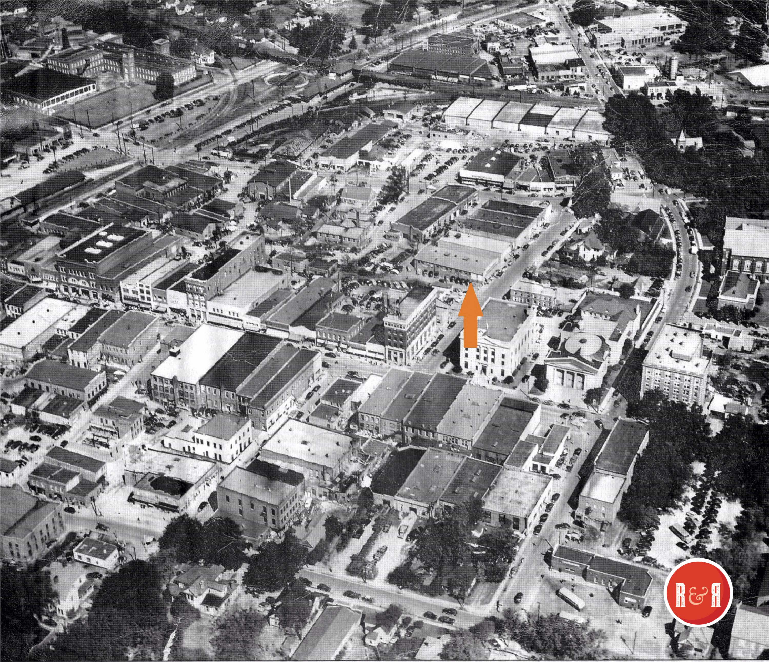 AERIAL MAP OF CALDWELL STREET - DIXIE HOME STORE