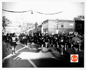 Parade along Caldwell Street. Courtesy of the Pettus Archives (Azer Collection), at Winthrop Archives.