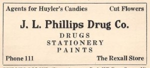 Ad for the Phillips Drug Co., 1922