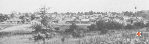 Aragon Mill village showing the mill at the far right – undated.