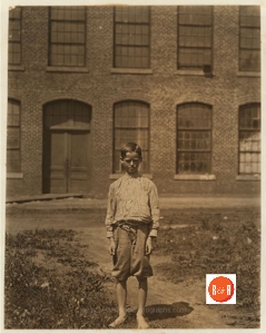 From the Lewis Hines images of the Manchester Cotton Mill in Rock Hill, S.C. where similar working conditions existed in the early 20th century. Images not for reproduction.