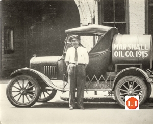 Up close view of the Marshall Oil Company truck – 1915.
