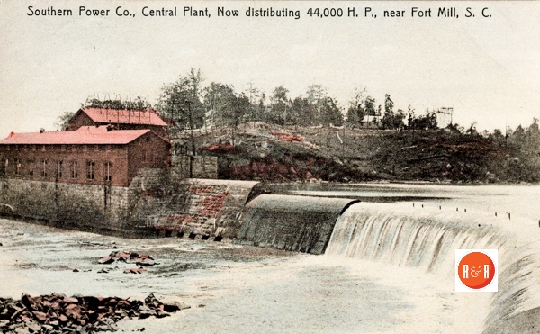 The India Hook – Lake Wylie Dam provided power to the mill – 1908
