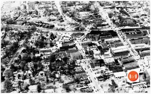 Image of downtown Rock Hill prior to urban renewal demolition in ca. 1970. Courtesy of the AC Collection.