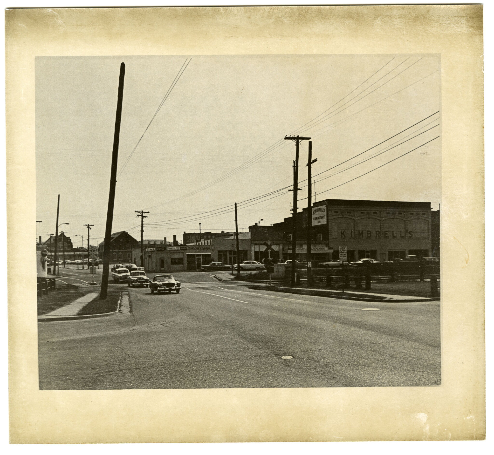 Looking toward E. White Street from Greasy Corner:  WU Pettus Archives - 2023