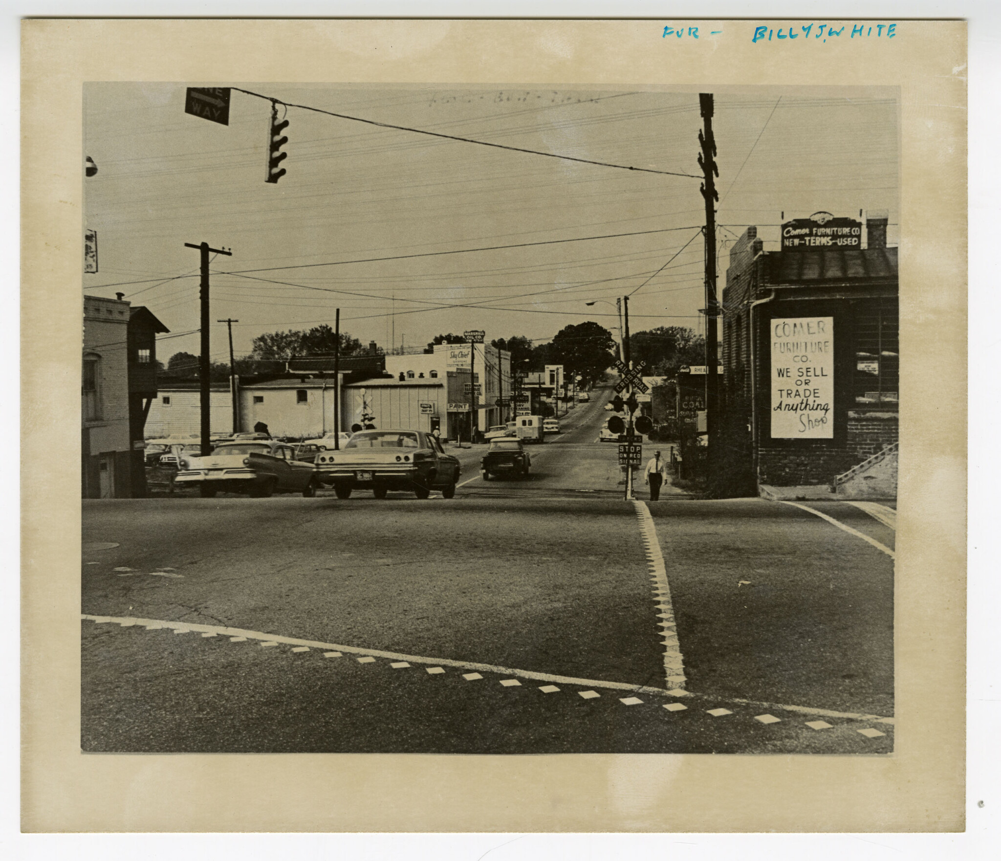 Looking west on Main Street from Trade: Courtesy of the WU Pettus Archives - 2023