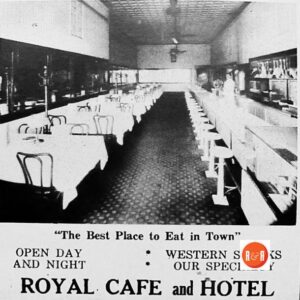 Images of the Royal Cafe in 1928.