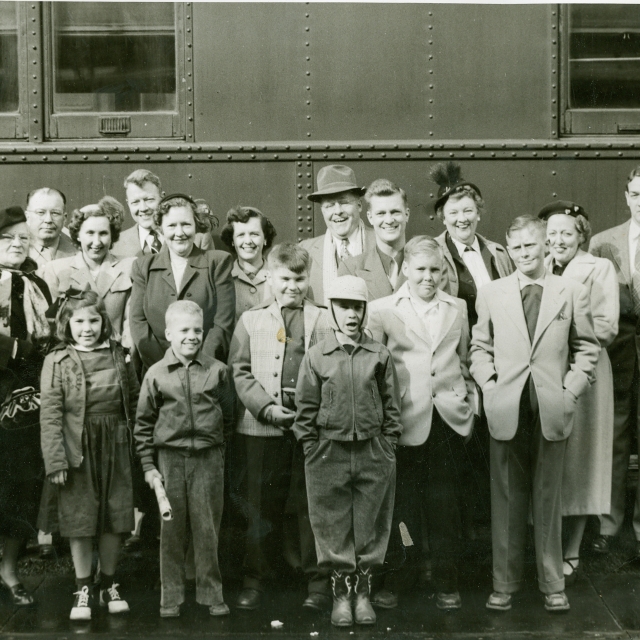Members of the Roy Thomas family prepare to depart of a Mexican vacation in 1949.
