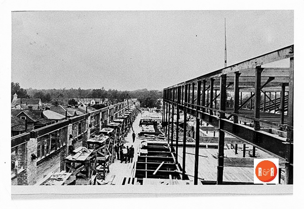 Believed to be an early view of the Bleachery being constructed. Courtesy of the Pettus Archives (Azer Collection), at Winthrop Archives.