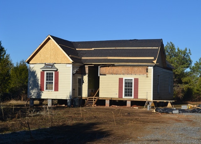 Image taken in 2014 by R&R. The home was move to Ogden Road and being remodeled in Dec. 2014.  The house remains in poor condition in 2019.