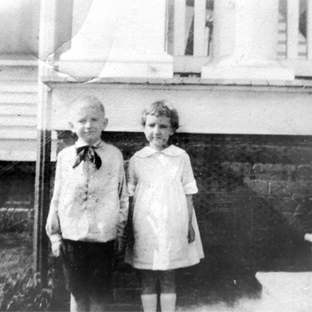 Two of the Mauldin’s children pictured at their home on Oakland Avenue. Courtesy of the Mauldin Family Collection – 2014