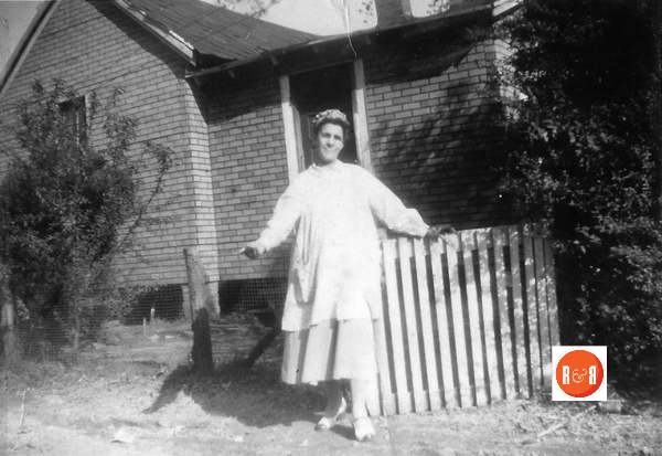 Cleopatra Burris Bird in ca. 1951 – Her home was of Cypress Street across from what was then, the Church of God. Courtesy of the C.P. Roddey Collection – 2012