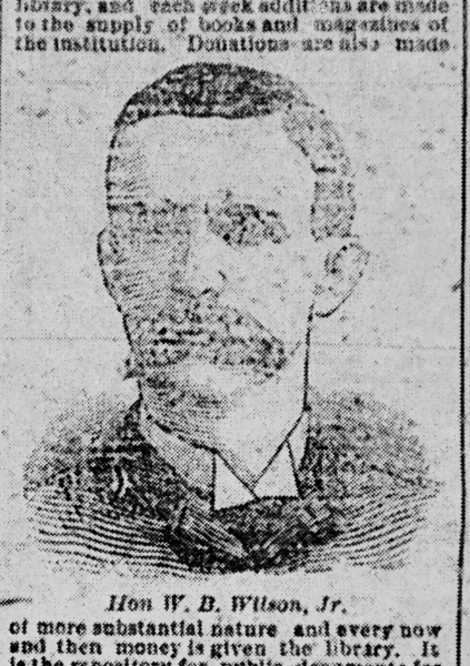 Etching of W.B. Wilson from the Charleston News and Courier, 1890.