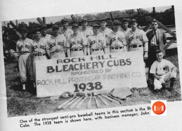 1938 Bleachery Baseball team.