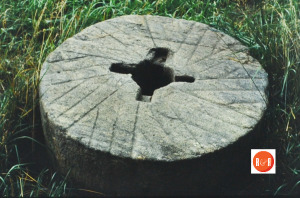 Mill stone from the Thompson Mill on Thickity Creek mill operated for the family by Jonathan Buice. Image courtesy of the L.L. West Collection - 2015.