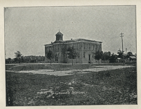 Early view of the Rock Hill Academy – 1873. Courtesy of the City Without Cobwebs – Brown, 1953
Late 1890’s view of the school.