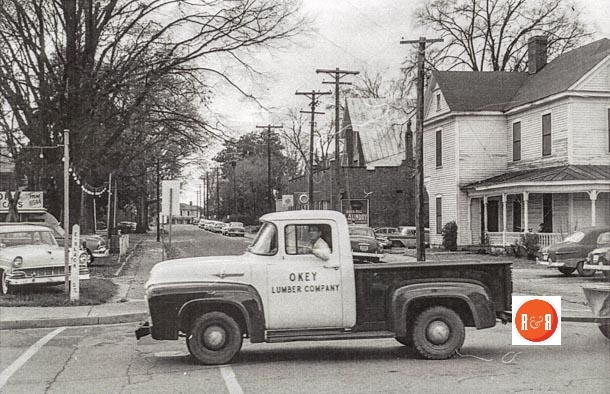 An Okey Lumber Company truck in downtown Rock Hill – 1950s.