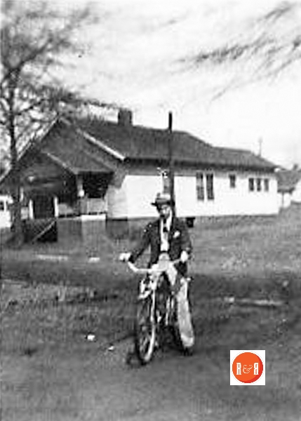Uncle Mack Bratton in front of the house they lived in at #4 Parker Street.