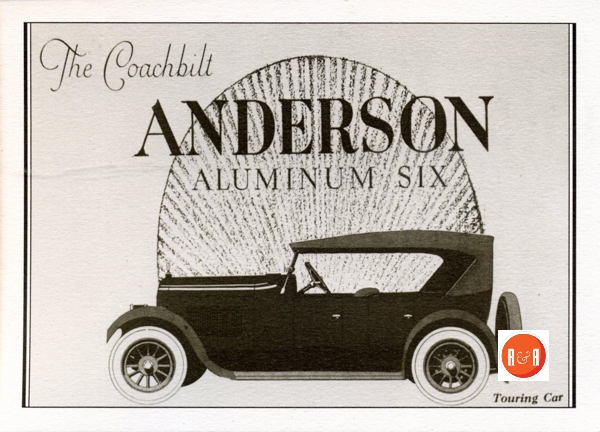 Promotion of the Anderson Motor Company