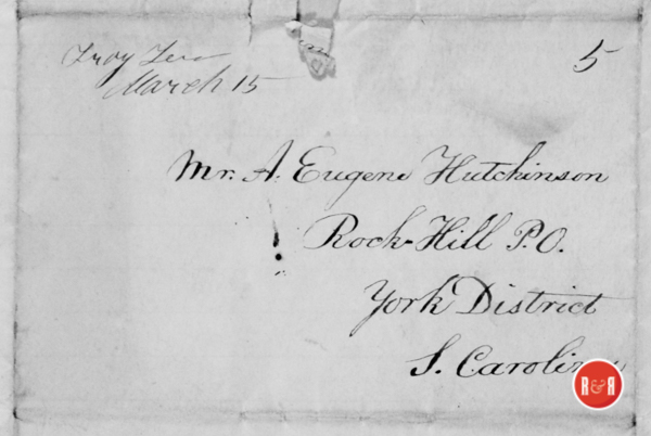 Letter from the Rev. Eleazer Harris of Troy Tenn,. dated March 1854.  Addressed to A.E. Hutchison -  Hutchison Group 2021