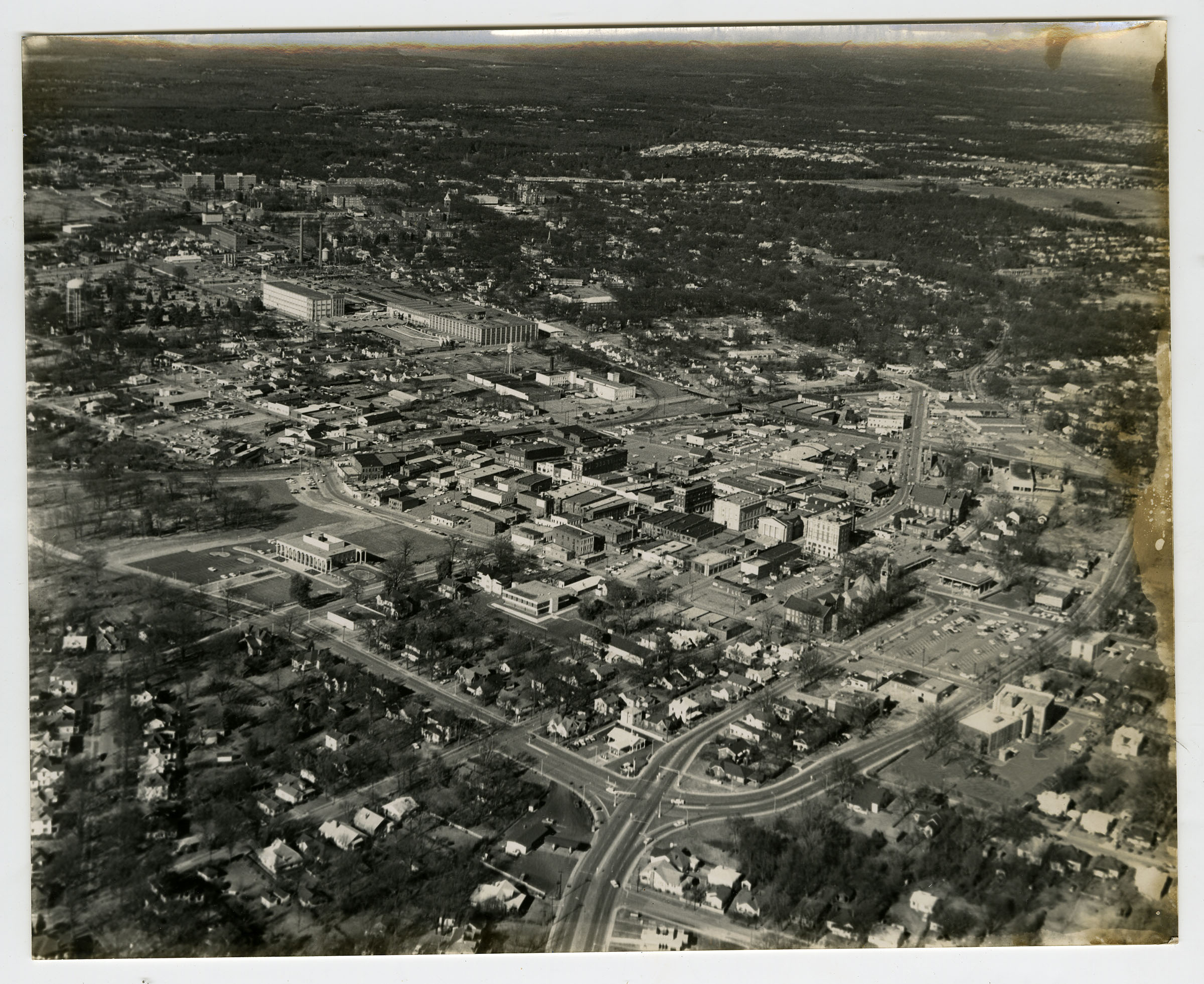AERIAL VIEW OF ROCK HILL IN 1972: BOB BRYANT PHOTOGRAPHER, COURTESY OF THE WU PETTUS ARCHIVES - 2024