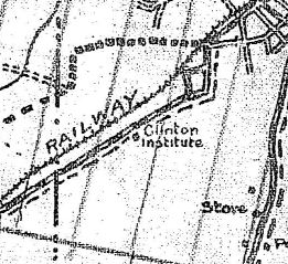 Clinton Institute in 1910 pictured on the Walker Postal Map of York County, S.C.