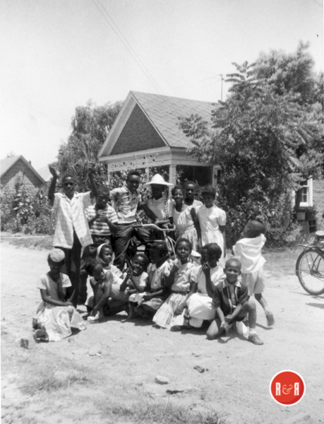 Young people gathered along Crawford Road – date unknown.