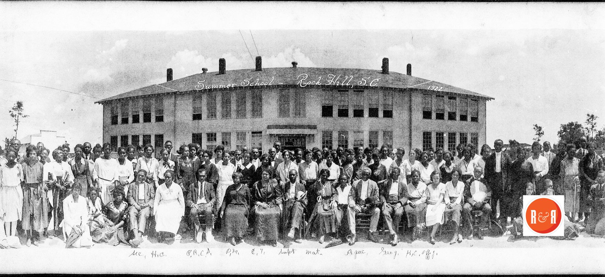 Image taken of Emmett Scott High School in 1922. This fantastic image was donated to HRH by Mr. Randy Mulkey of N.C. who was from Rock Hill and donated the picture for preservation in 2011. 