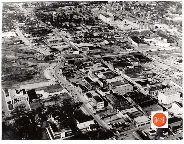 A 1965 image of the area “top left” of the former razed African American business district.