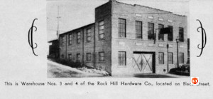 Ca. 1939 images of Rock Hill Hardware Company on Main St., and the warehouse on Black Street.