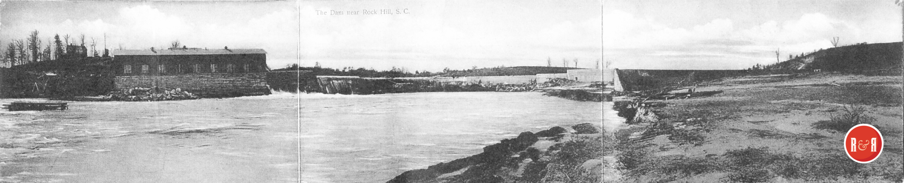 WIDE VIEW OF THE LAKE WYLIE DAM