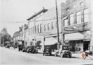 1920’s view of the same section along Main Street