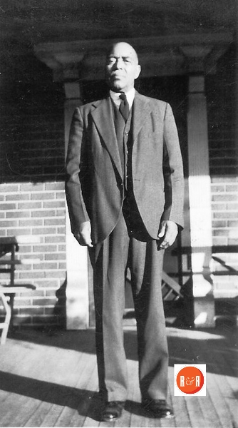 Isaac G. Plair at his brother’s home on Hagins Street in the 1940.  Courtesy of the C.P. Roddey Collection – 2012