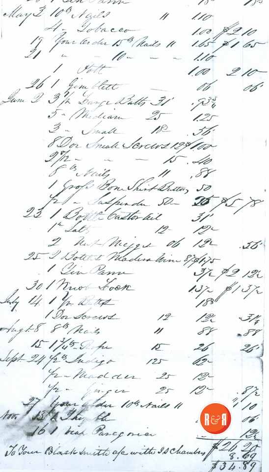 Firm of J.S. Chambers - 1838 (Ebenezerville, S.C.) p. 2 - Courtesy of the White Collection/HRH 2008