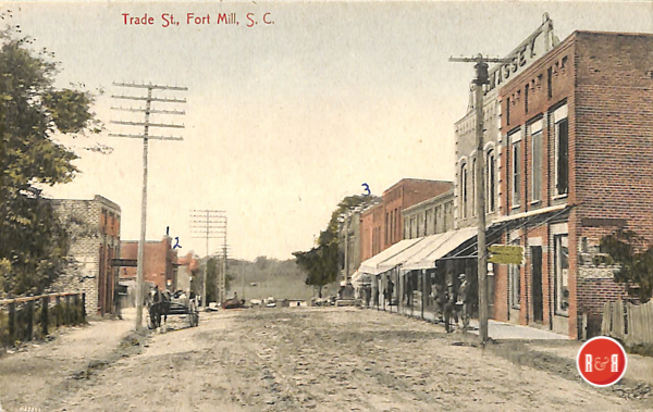 Downtown Fort Mill as it prospered due to the development of both hydro electric power on the Catawba as well as the opening of the Fort Mill Manufacturing Company.  Courtesy of the AFLLC Collection - 2017