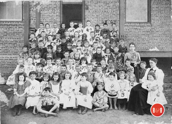 See enlargeable class images under the primary postcard image on this page.  Courtesy of the White Family Collection - WU Pettus Archives