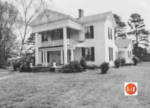 Images of the historic Love - Crawford Home ca. 1990s following the removal of the large corinthian columns, which had been added to the dwelling in the early 20th century.