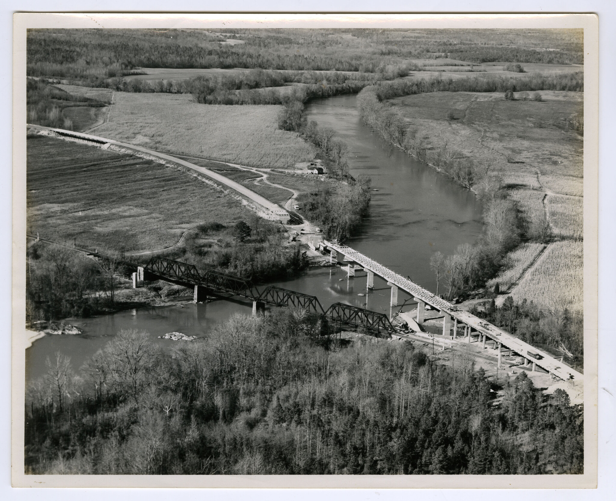 #5 Bridge at Bowater Under Construction, 1959 by Rock Hill Photographer Bob Bryant, Courtesy of the WU Pettus Archives - 2024