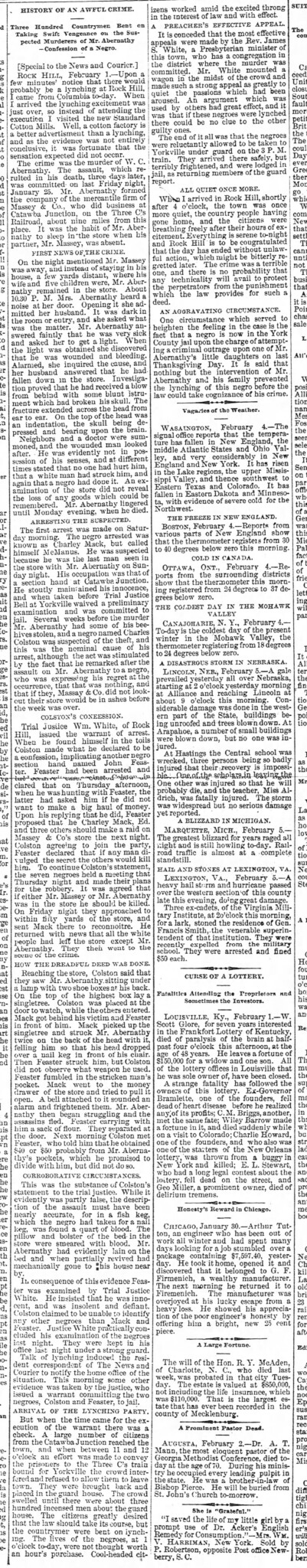 The Hewberry Herald and News - Feb. 7, 1889