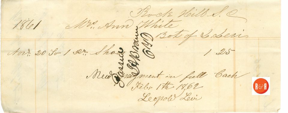 Leopold Levi sells Ann H. White shoes in 1862 -  Courtesy of the White Collection/HRH 2008