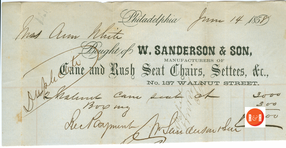 W. Sanderson and Son - Philadelphia Pa. 